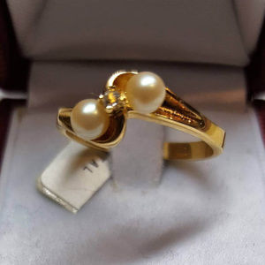 Ring Genuine Pearls You & Me Vintage RC Covenant